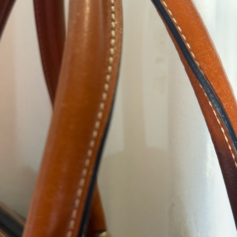 Leather Two-Tone Black and Brown Men's Satchel Bag - Picture 6 of 16